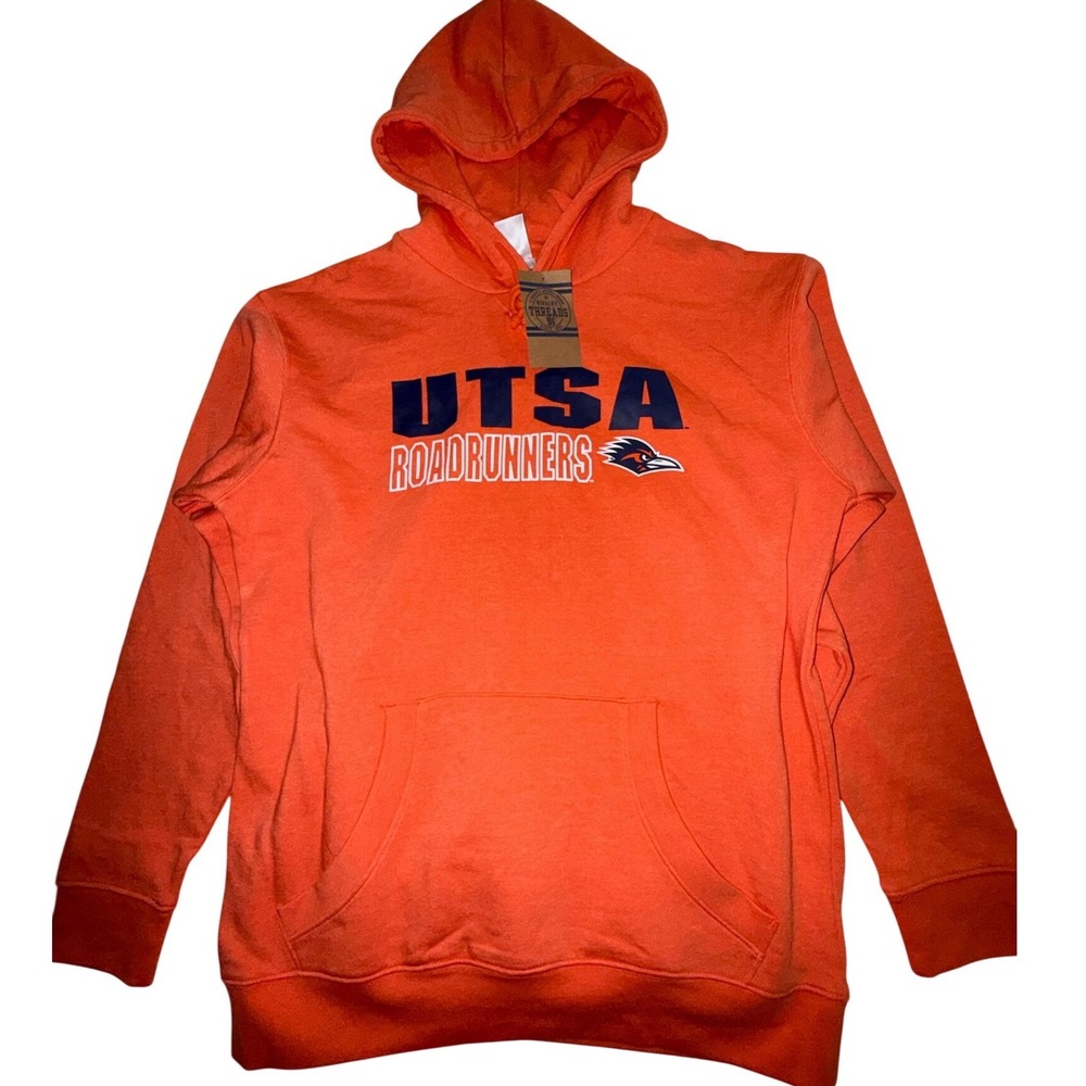 UTSA Roadrunners Rivalry Threads 91 Orange Hoodie Sweatshirt Men's L